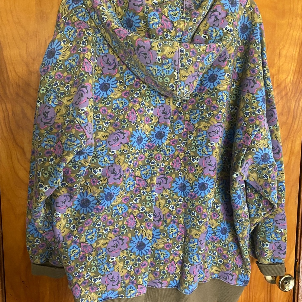 NATURAL LIFE Floral Oversized Sweatshirt - Purple, Blue & Olive - Picture 5 of 5